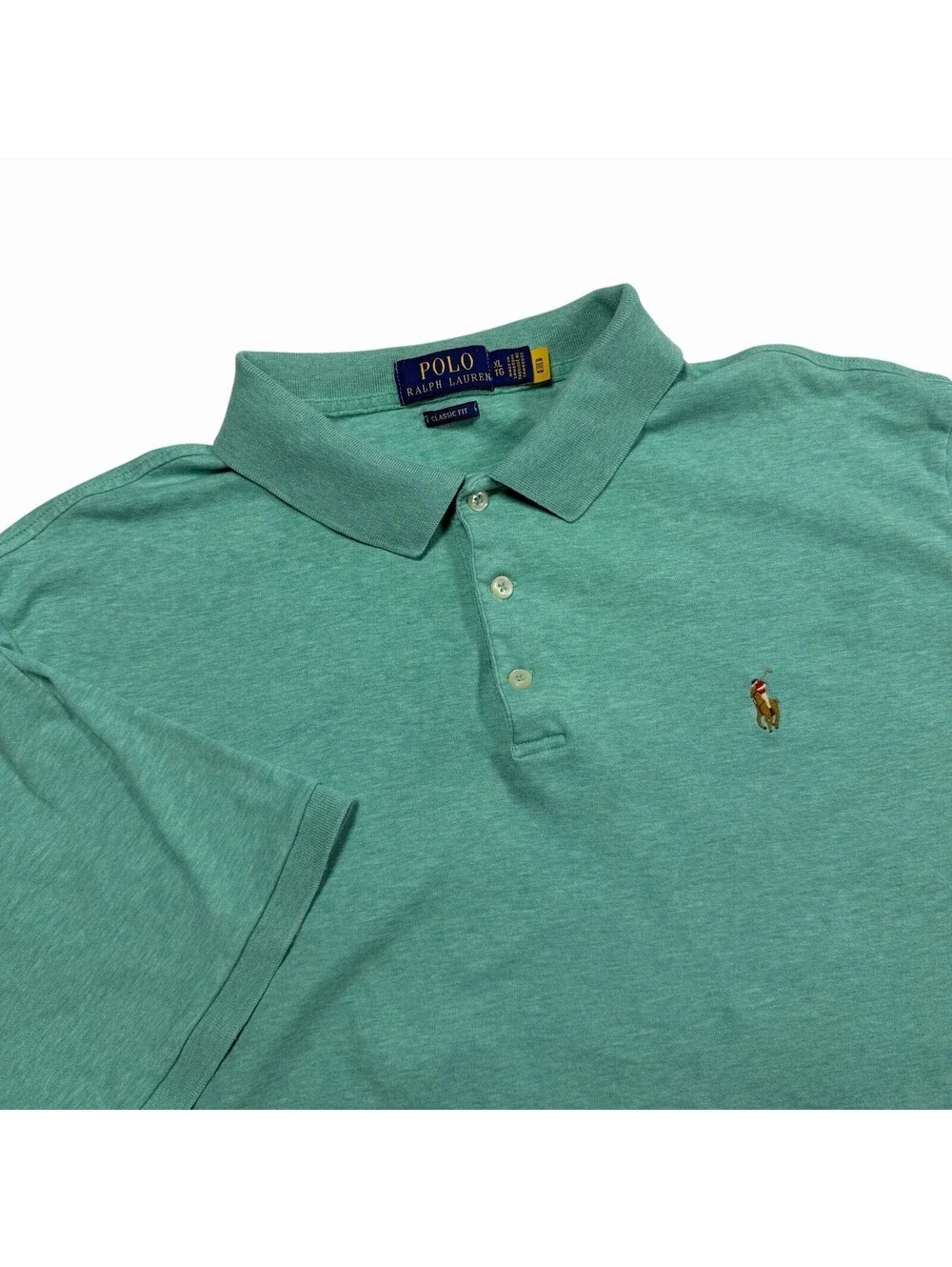 Polo Ralph Lauren Classic Fit Men's Light Green Short Sleeve Polo Shirt XL